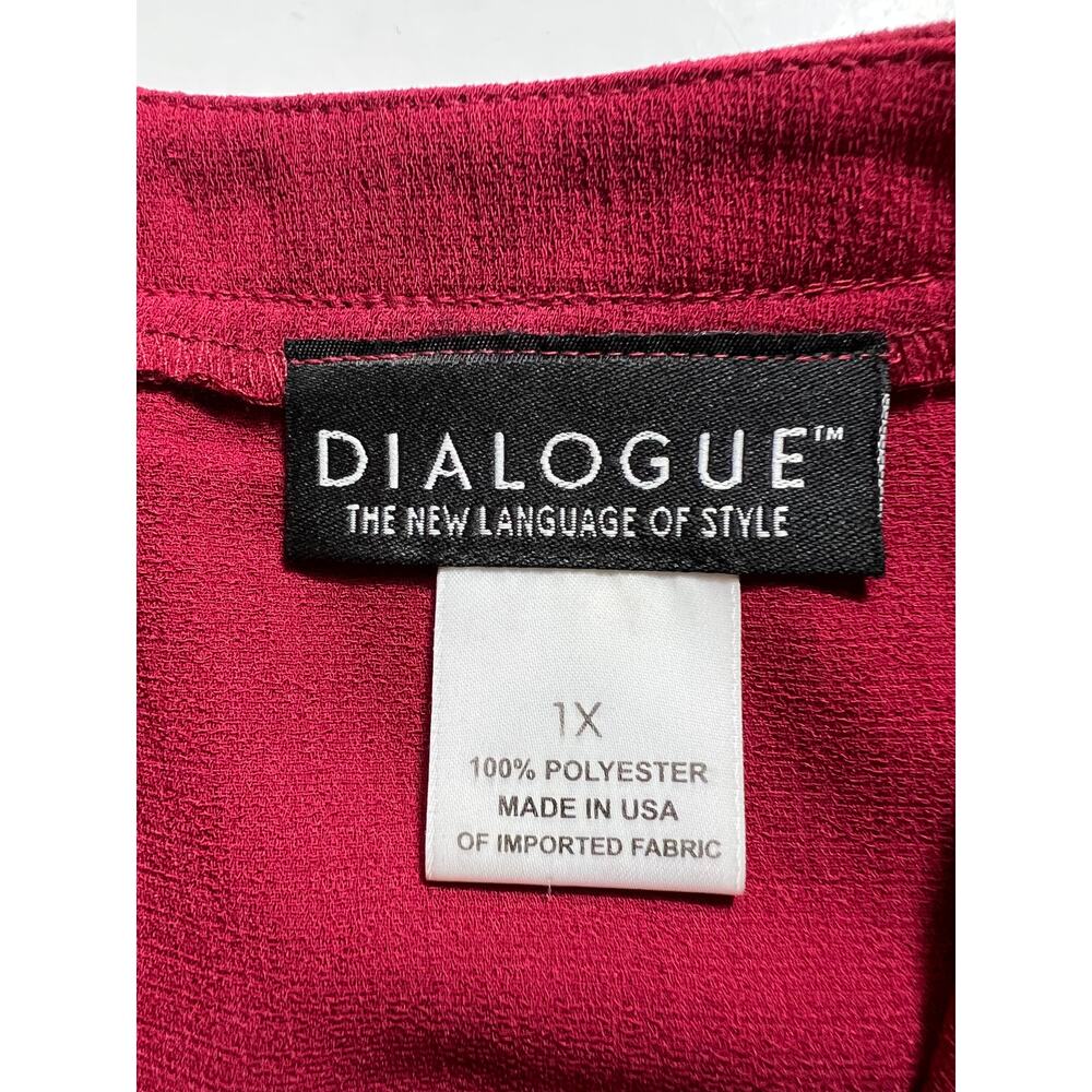 1x Red Cardigan Button Front Textured Stretch Pol… - image 8